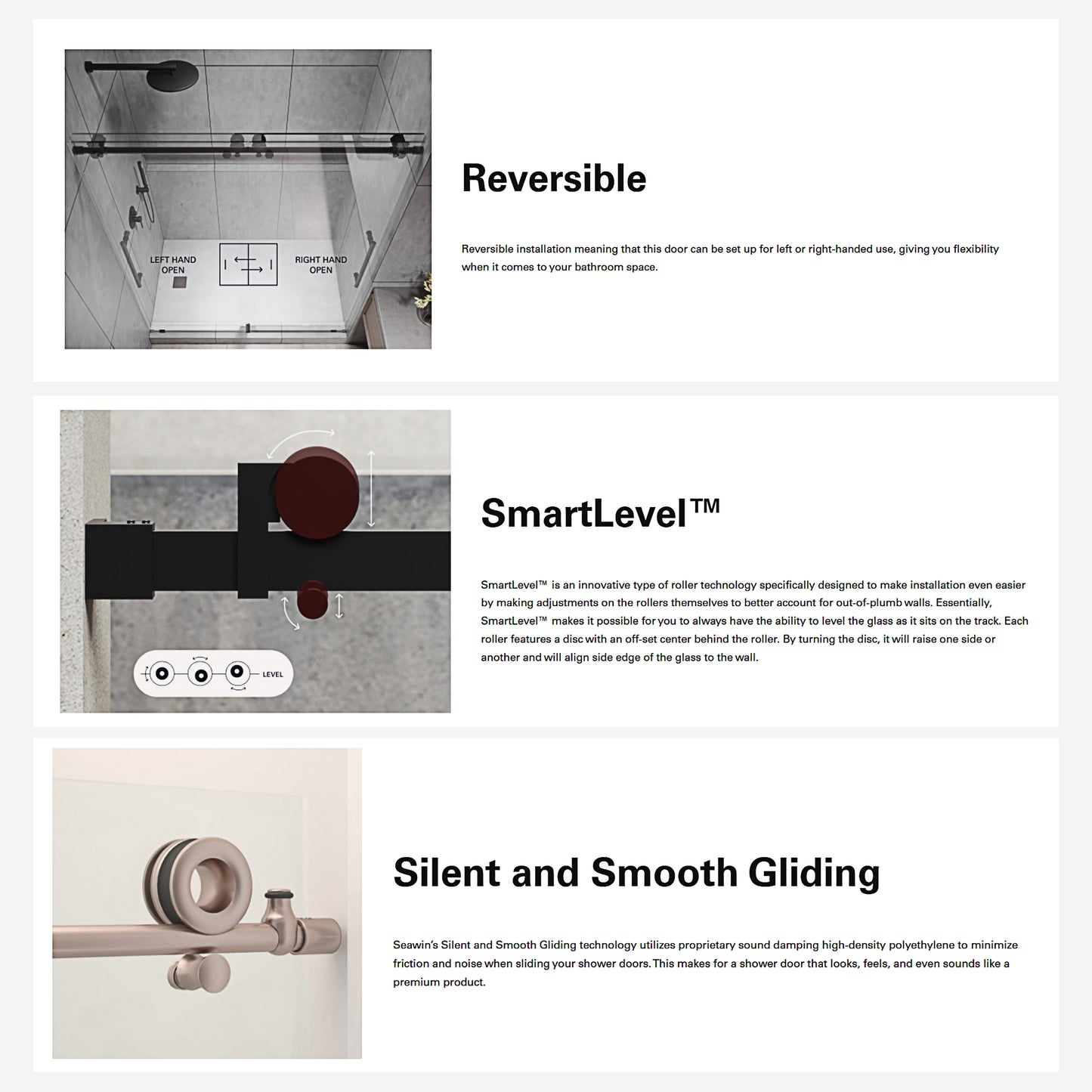 Cosmo Brushed Stainless Frameless Sliding Shower Door (NJ)