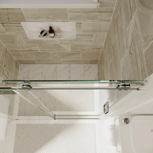 Alumni Polished Stainless Sliding Shower Door (NJ)