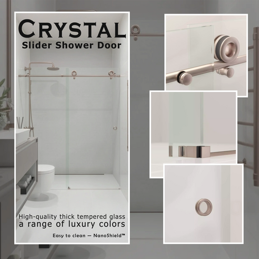Crystal Brushed Stainless Sliding Shower Door including Installation (NJ)