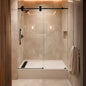 Cosmo Matte Black Frameless Sliding Shower Door (NJ)