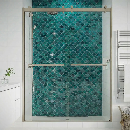 Mara Brushed Nickel Bypass Sliding Shower Door (NJ)