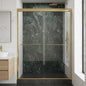 Strada Satin Gold Bypass Sliding Shower Door (NJ)