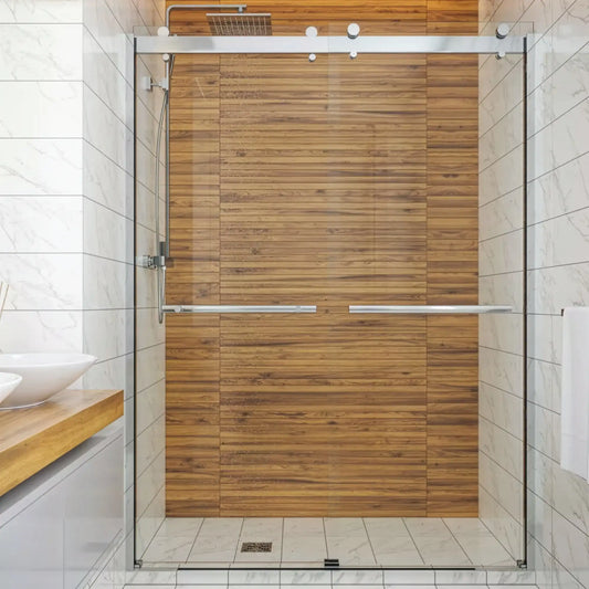 Mara Polished Chrome Bypass Sliding Shower Door (NJ)