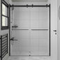 Verona Light Matte Black Bypass Sliding Shower Door (NJ)
