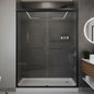 Strada Matte Black Bypass Sliding Shower Door (NJ)