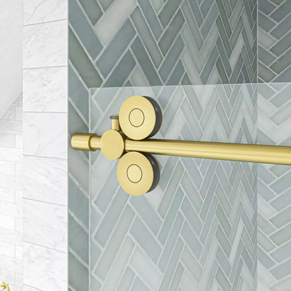 Cosmo Satin Gold Sliding Shower Door including Installation (NJ)