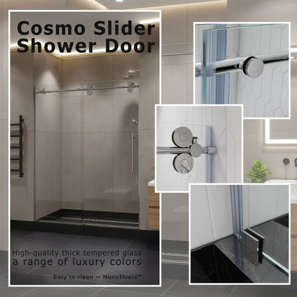 Cosmo Polished Stainless Sliding Shower Door including Installation (NJ)