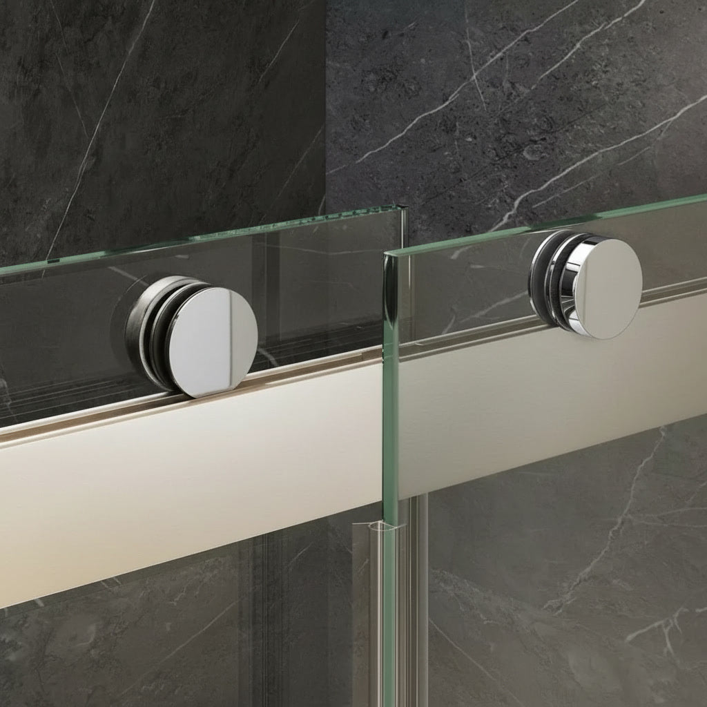 Strada Light Polished Chrome Sliding Shower Door including Installation (NJ)
