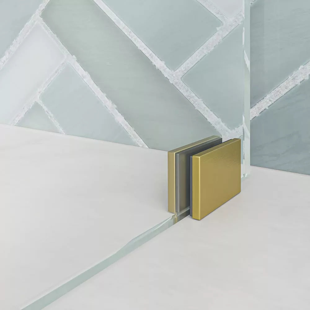 Cosmo Satin Gold Sliding Shower Door including Installation (NJ)