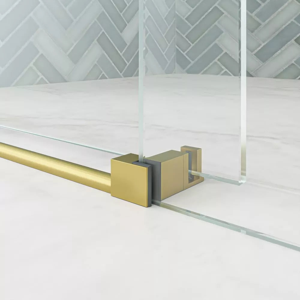 Cosmo Satin Gold Sliding Shower Door including Installation (NJ)