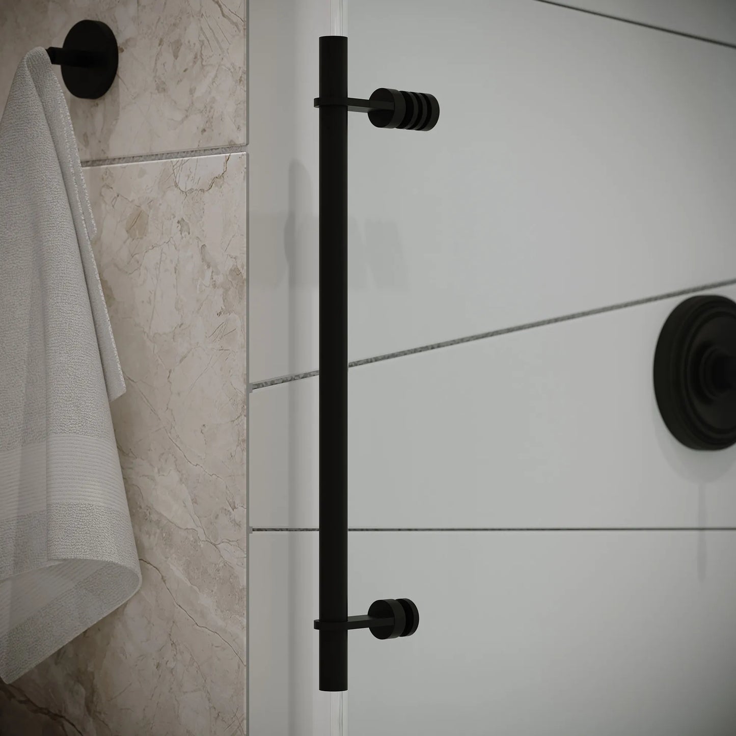 Cosmo Matte Black Sliding Shower Door including Installation (NJ)