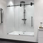 Cosmo Matte Black Frameless Sliding Shower Door (NJ)