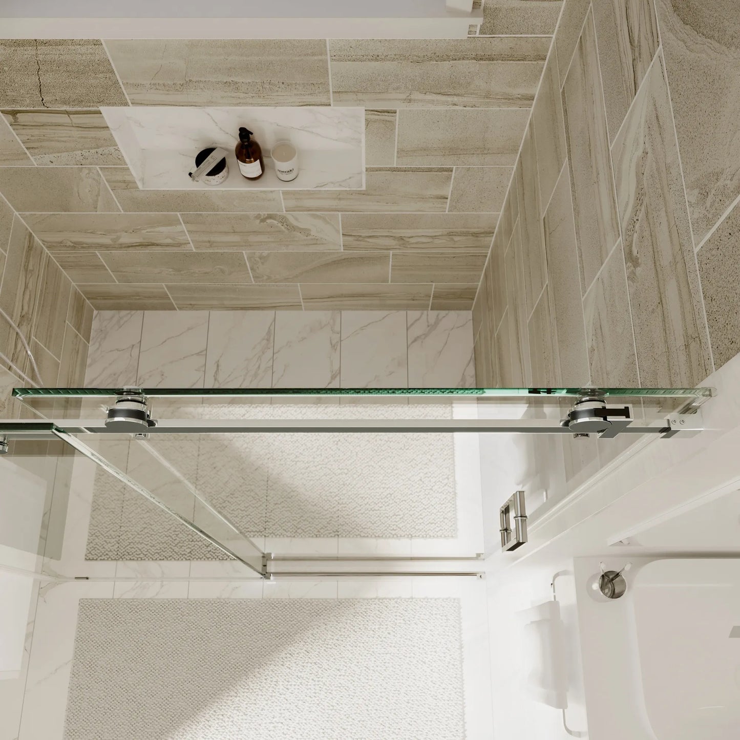 Alumni Polished Stainless Sliding Shower Door (NJ)