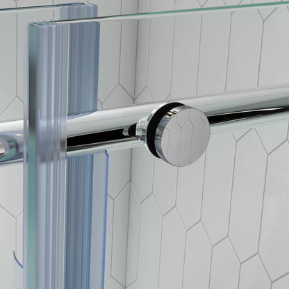 Cosmo Polished Stainless Frameless Sliding Shower Door (NJ)