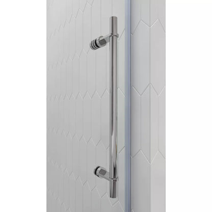 Cosmo Polished Stainless Frameless Sliding Shower Door (NJ)