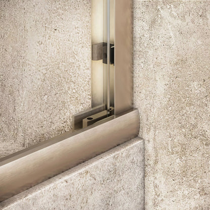 Strada Brushed Nickel Bypass Sliding Shower Door including Installation (NJ)