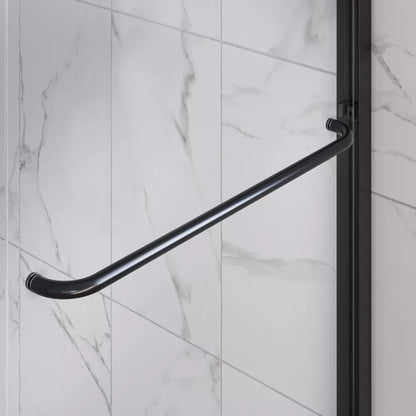 Strada Matte Black Bypass Sliding Shower Door (NJ)