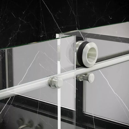 Hugo Brushed Stainless Sliding Shower Door (NJ)