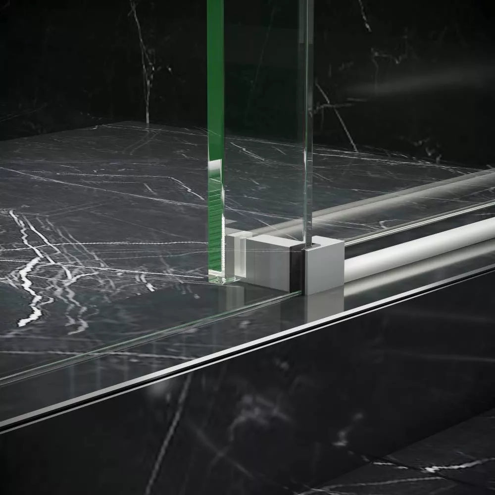 Hugo Brushed Stainless Sliding Shower Door (NJ)