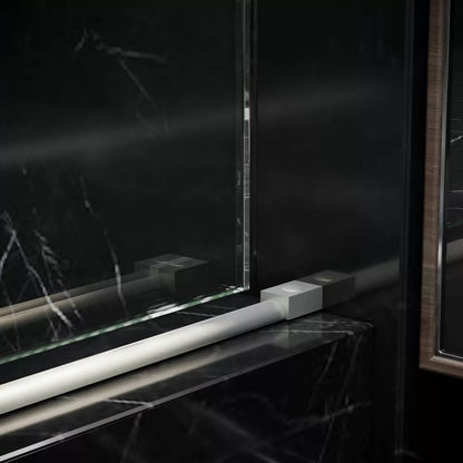 Hugo Brushed Stainless Sliding Shower Door (NJ)