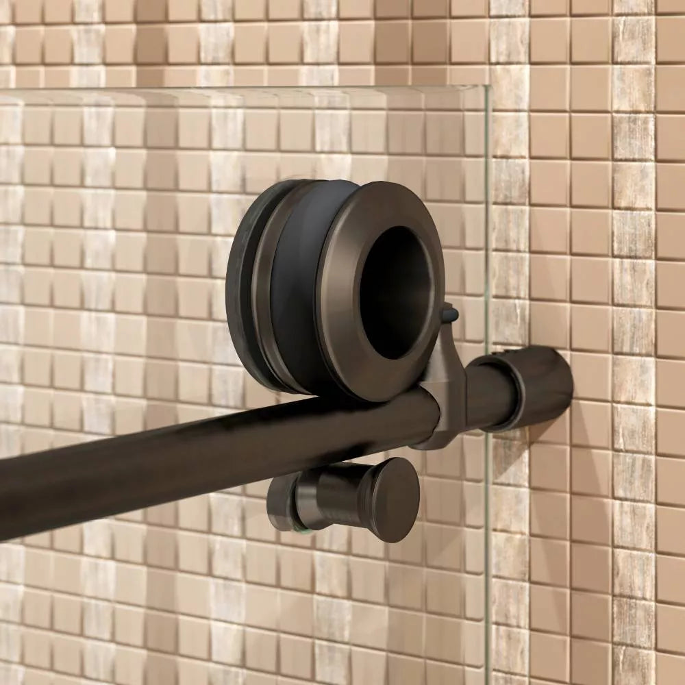 Hugo Matte Black Sliding Shower Door (NJ)