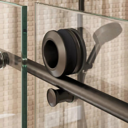 Hugo Matte Black Sliding Shower Door (NJ)