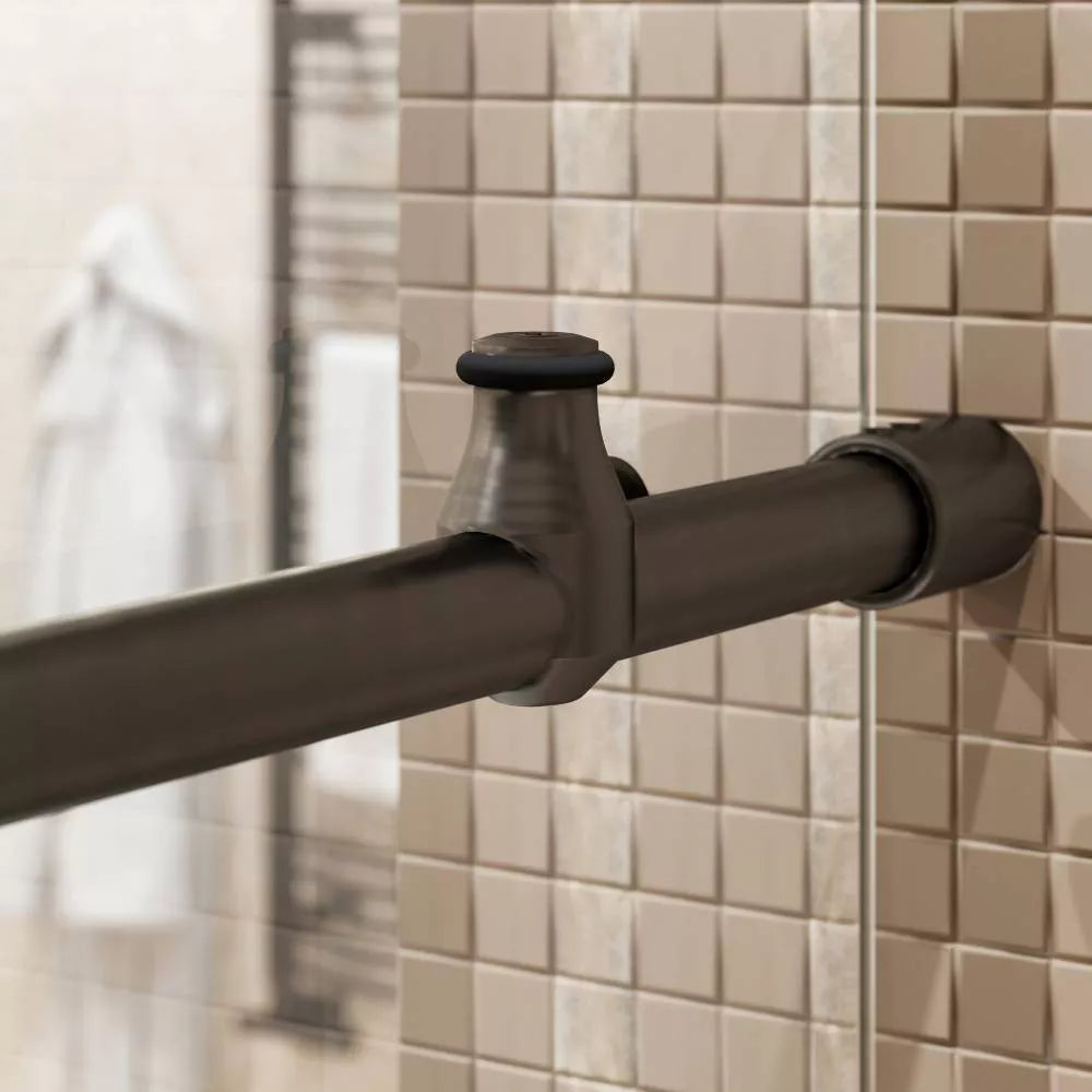 Hugo Matte Black Sliding Shower Door (NJ)