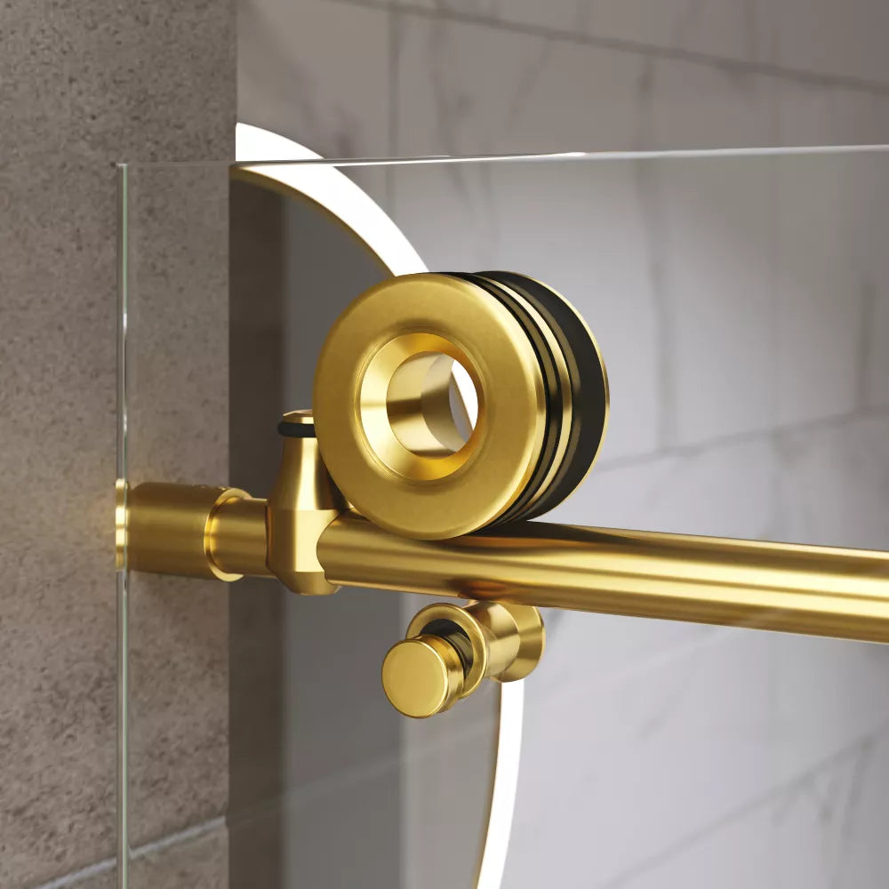 Hugo Satin Gold Sliding Shower Door including Installation (NJ)