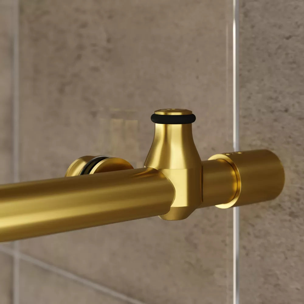 Hugo Satin Gold Sliding Shower Door including Installation (NJ)
