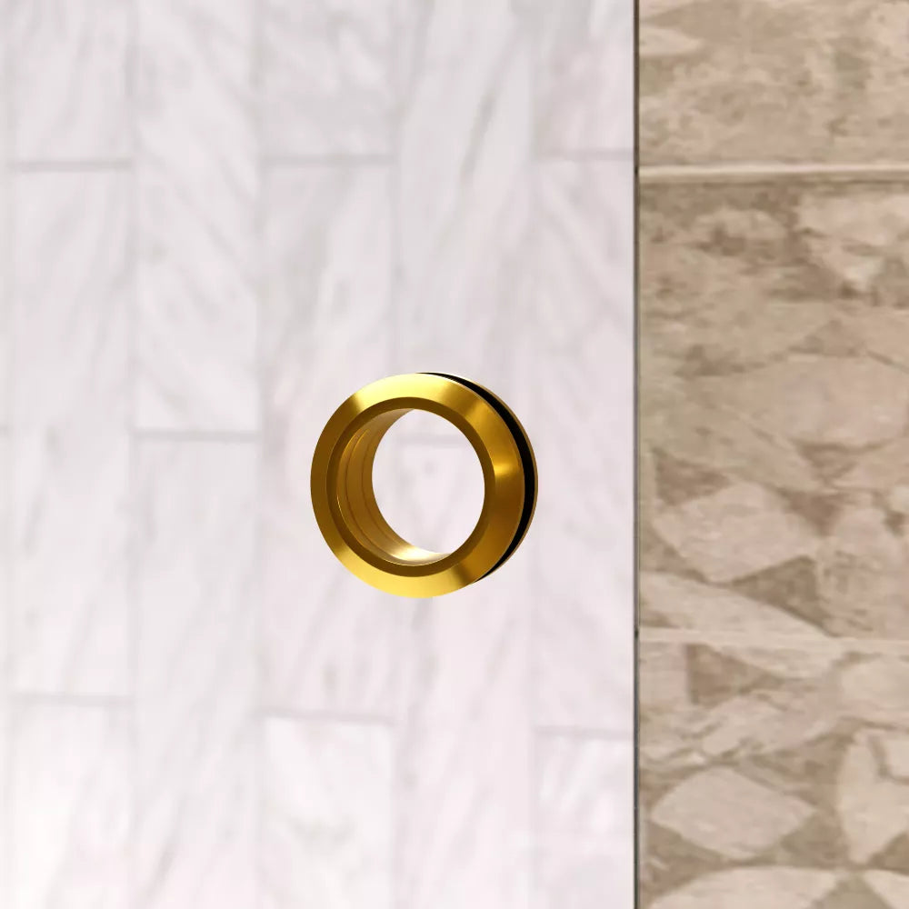 Hugo Satin Gold Sliding Shower Door including Installation (NJ)