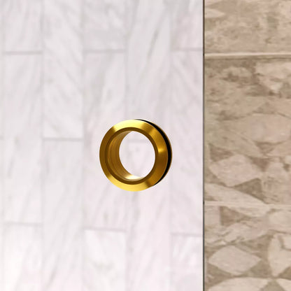 Hugo Satin Gold Sliding Shower Door (NJ)