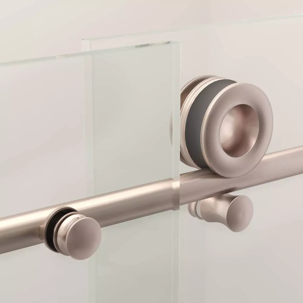 Crystal Brushed Stainless Sliding Shower Door (NJ)