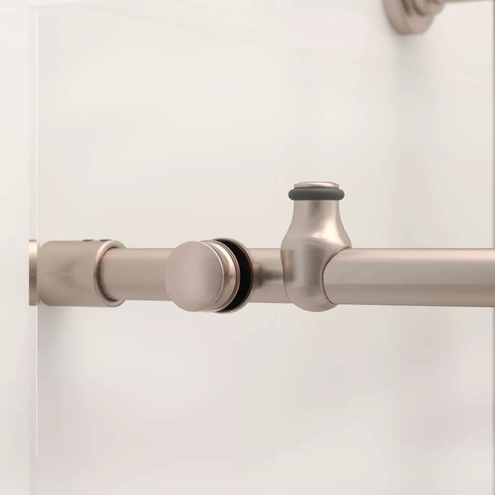 Crystal Brushed Stainless Sliding Shower Door (NJ)