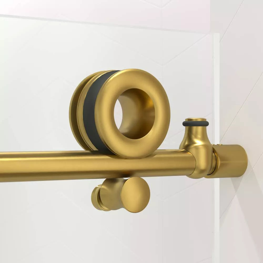 Crystal Satin Gold Sliding Shower Door including Installation (NJ)