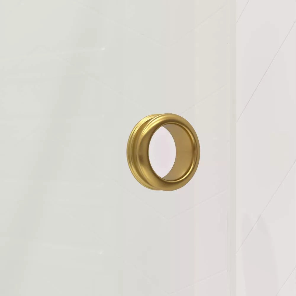 Crystal Satin Gold Sliding Shower Door including Installation (NJ)