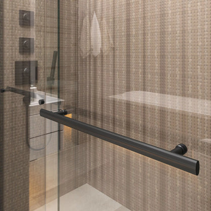 Mara Matte Black Bypass Sliding Shower Door (NJ)