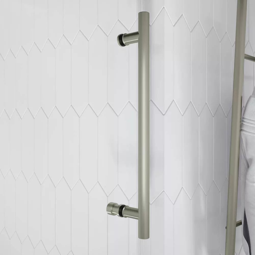 Briza Brushed Stainless Sliding Shower Door (NJ)