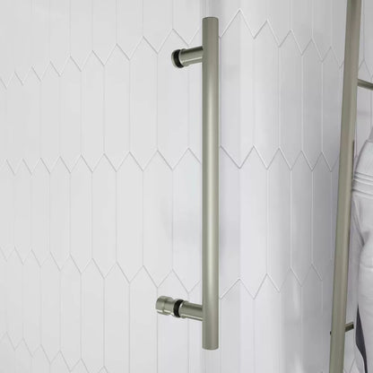 Briza Brushed Stainless Sliding Shower Door (NJ)