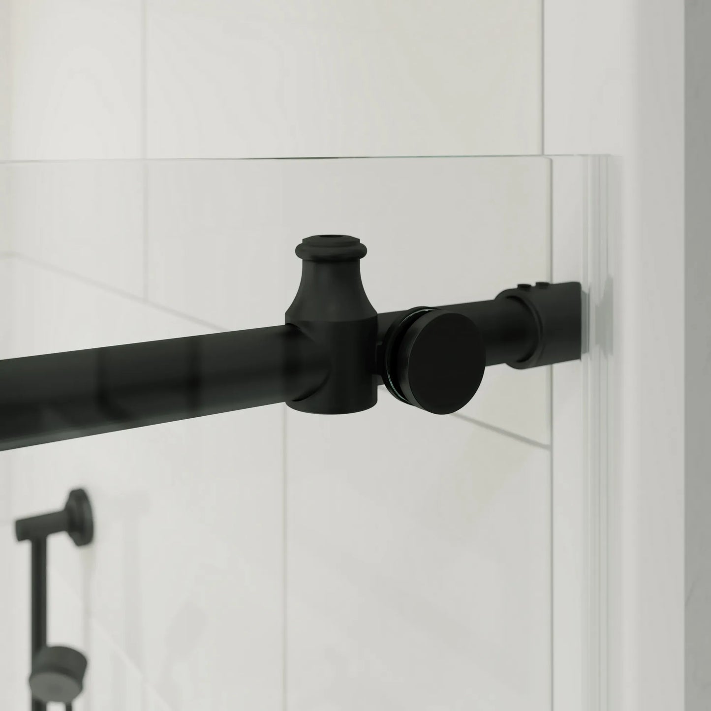 Briza Matte Black Sliding Shower Door (NJ)