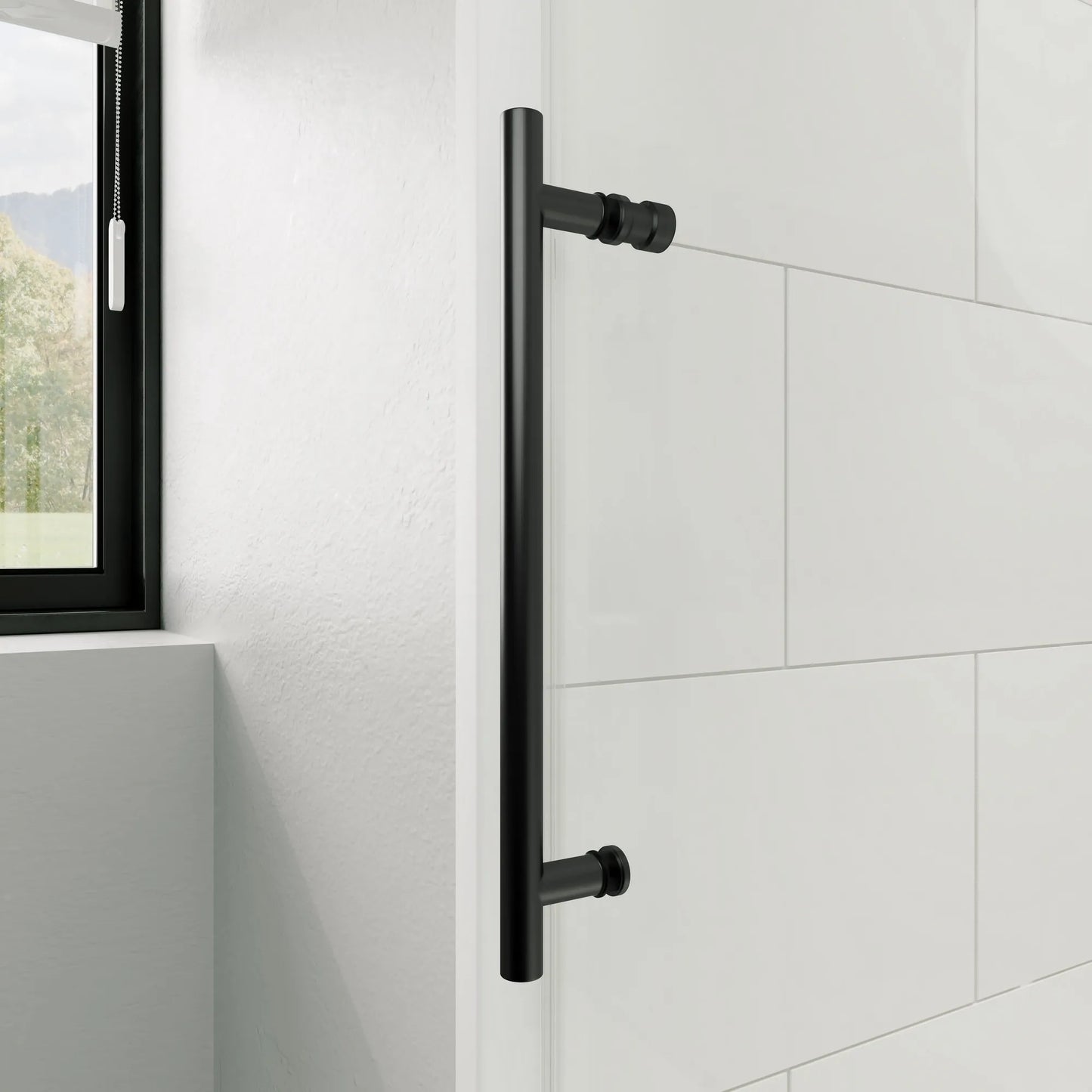 Briza Matte Black Sliding Shower Door (NJ)