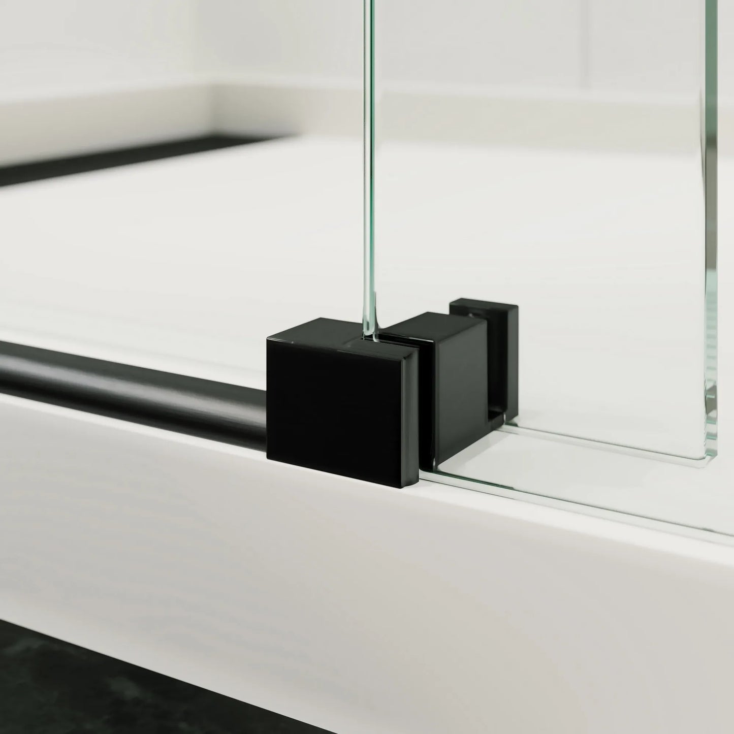 Briza Matte Black Sliding Shower Door (NJ)