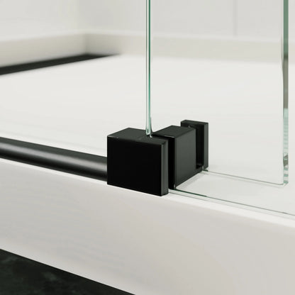 Briza Matte Black Sliding Shower Door (NJ)