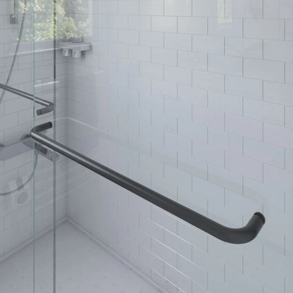 Verona Light Matte Black Bypass Sliding Shower Door (NJ)