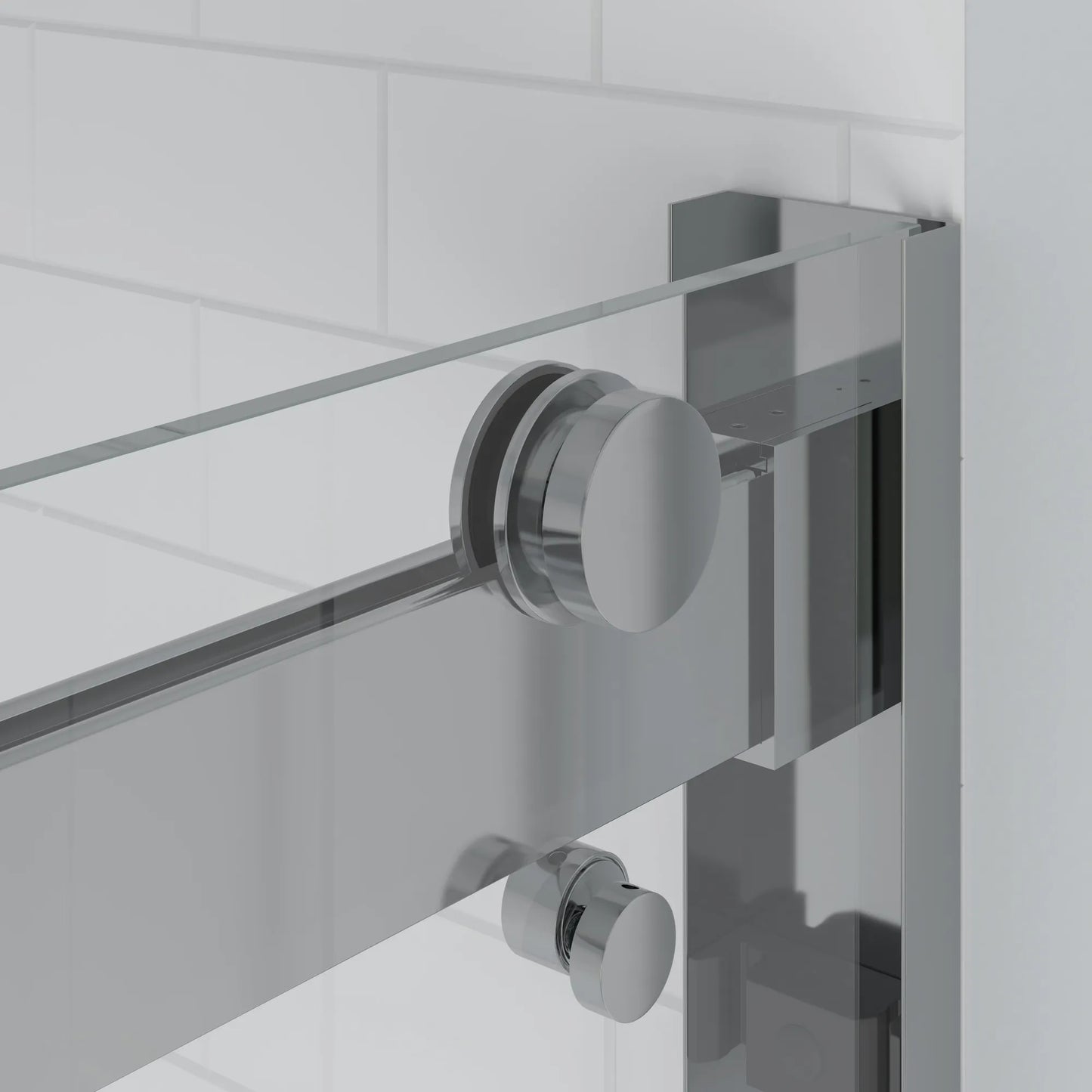 Verona Light Polished Chrome Bypass Sliding Shower Door (NJ)