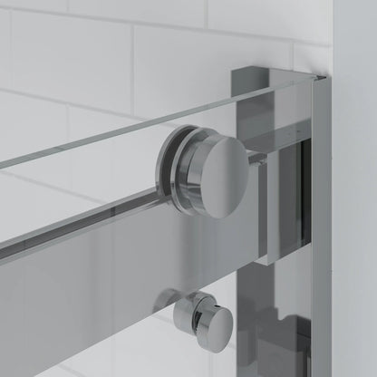 Verona Light Polished Chrome Bypass Sliding Shower Door (NJ)