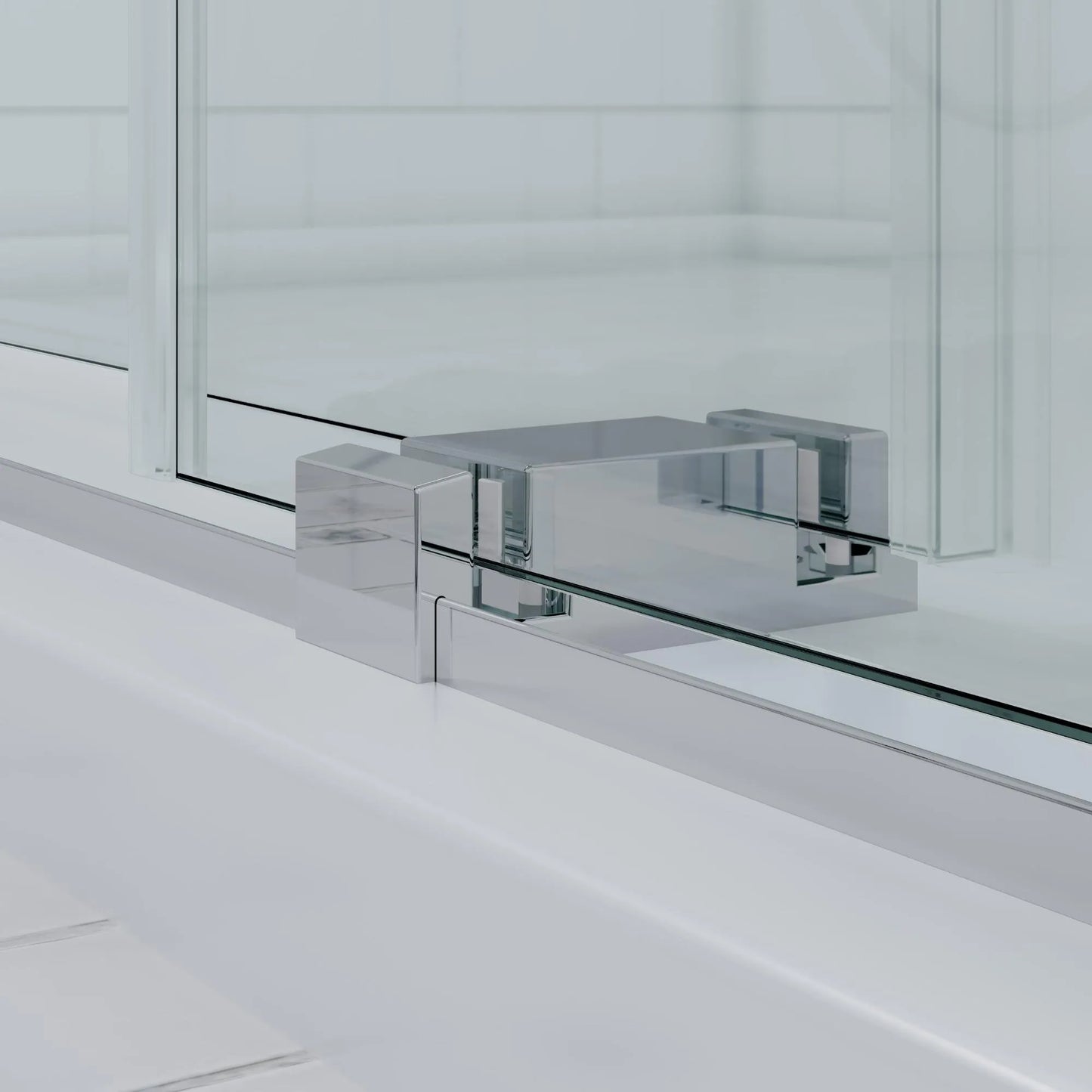 Verona Light Polished Chrome Bypass Sliding Shower Door (NJ)