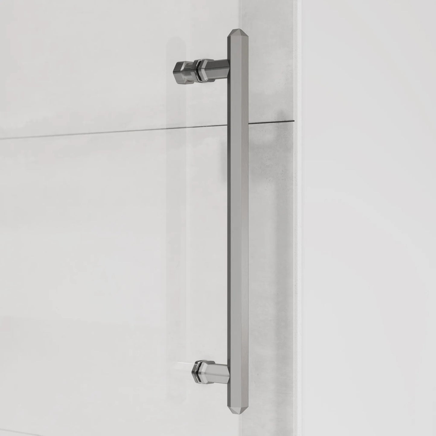 Diamond Brushed Stainless Sliding Shower Door (NJ)