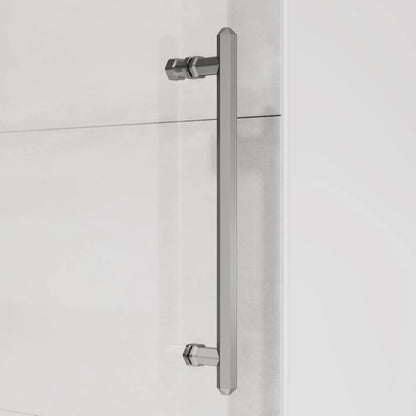 Diamond Brushed Stainless Sliding Shower Door (NJ)
