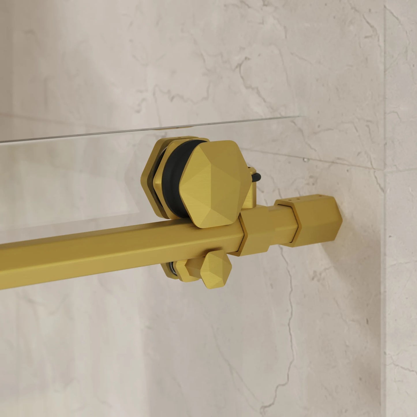 Diamond Satin Gold Sliding Shower Door including Installation (NJ)