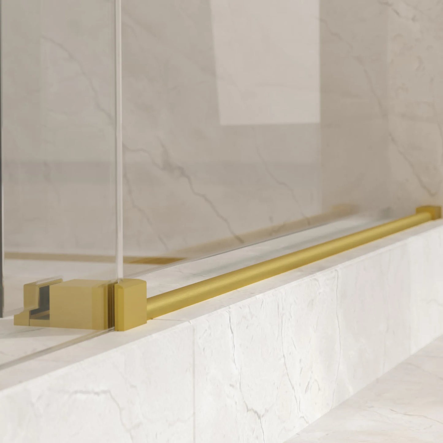Diamond Satin Gold Sliding Shower Door including Installation (NJ)